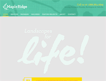 Tablet Screenshot of mapleridgelandscapes.com